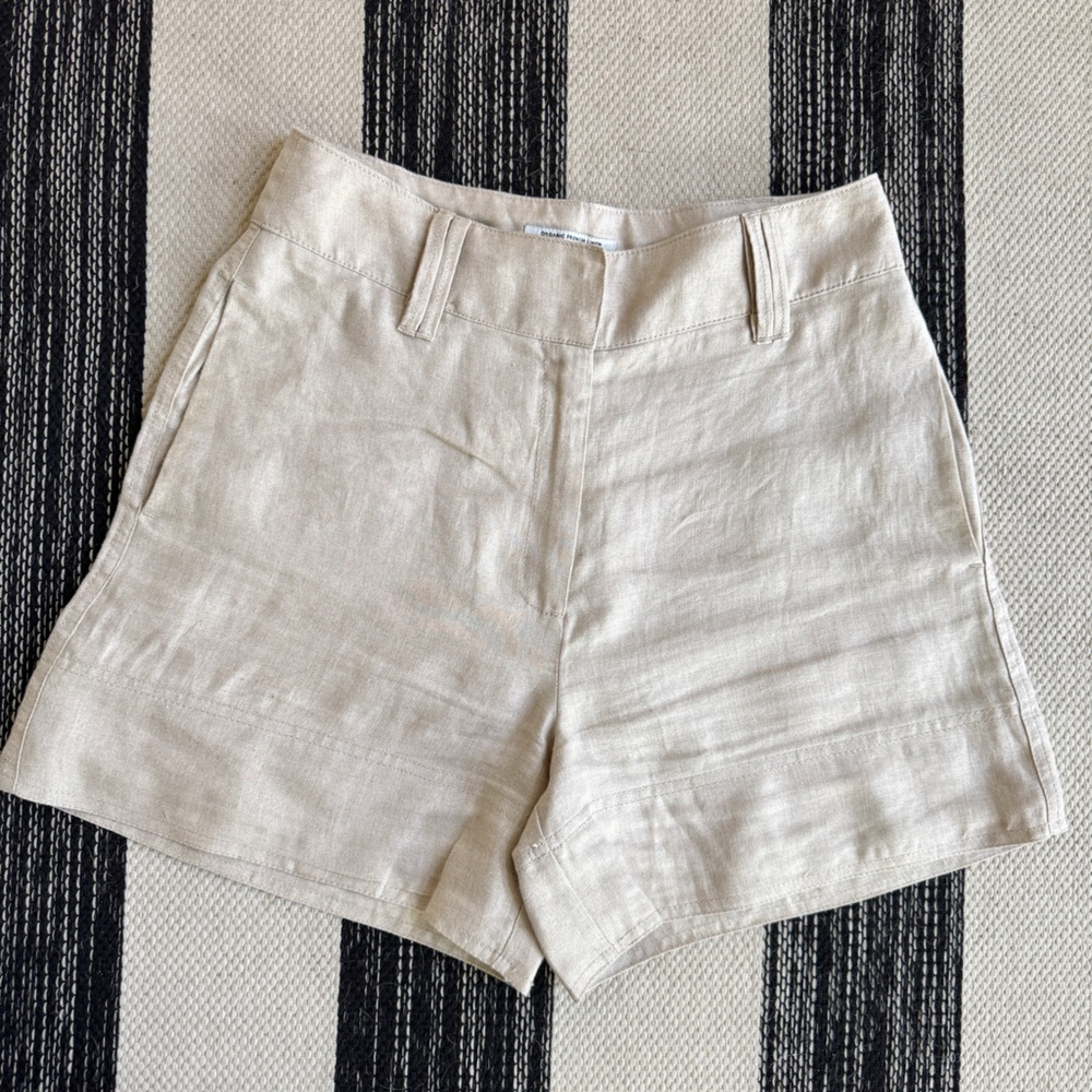 Country Road Short Women's Beige Linen Tailored Linen Summer Short‎ Size 10